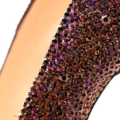 Christian Louboutin Crystal Suede Burma Daffodile Strass 160 Pumps 38 Plum 9 of 10