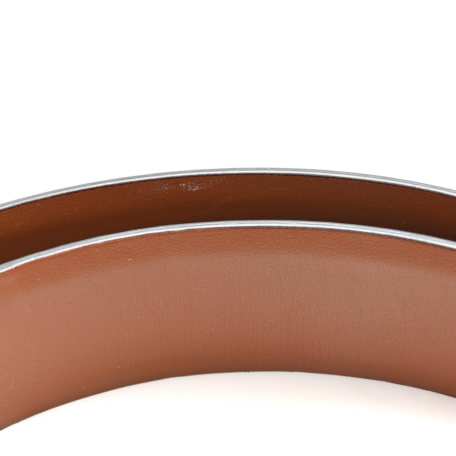 Valentino Garavani Glossy Calfskin VLogo Reversible 30mm Belt 85 34 Saddle Brown Black 5 of 6