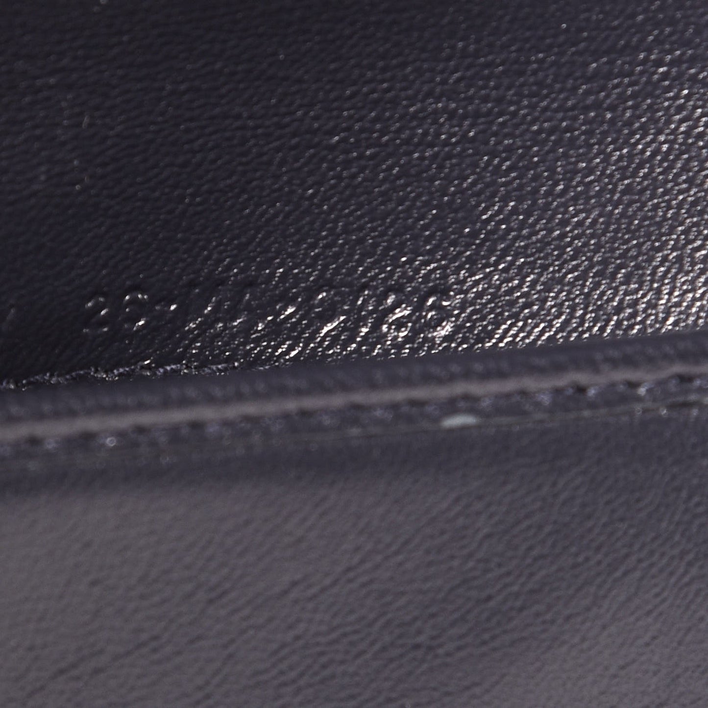 Metallic Patent Micro-Cannage Diorama Elancee Wallet Mirror Blue