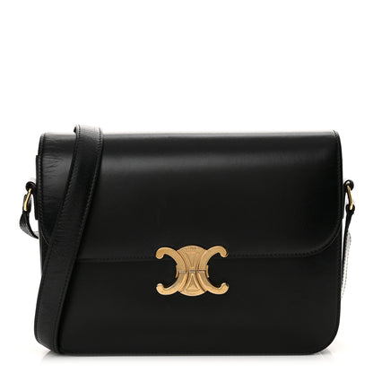 Celine Shiny Calfskin Large Triomphe Black 1 of 17