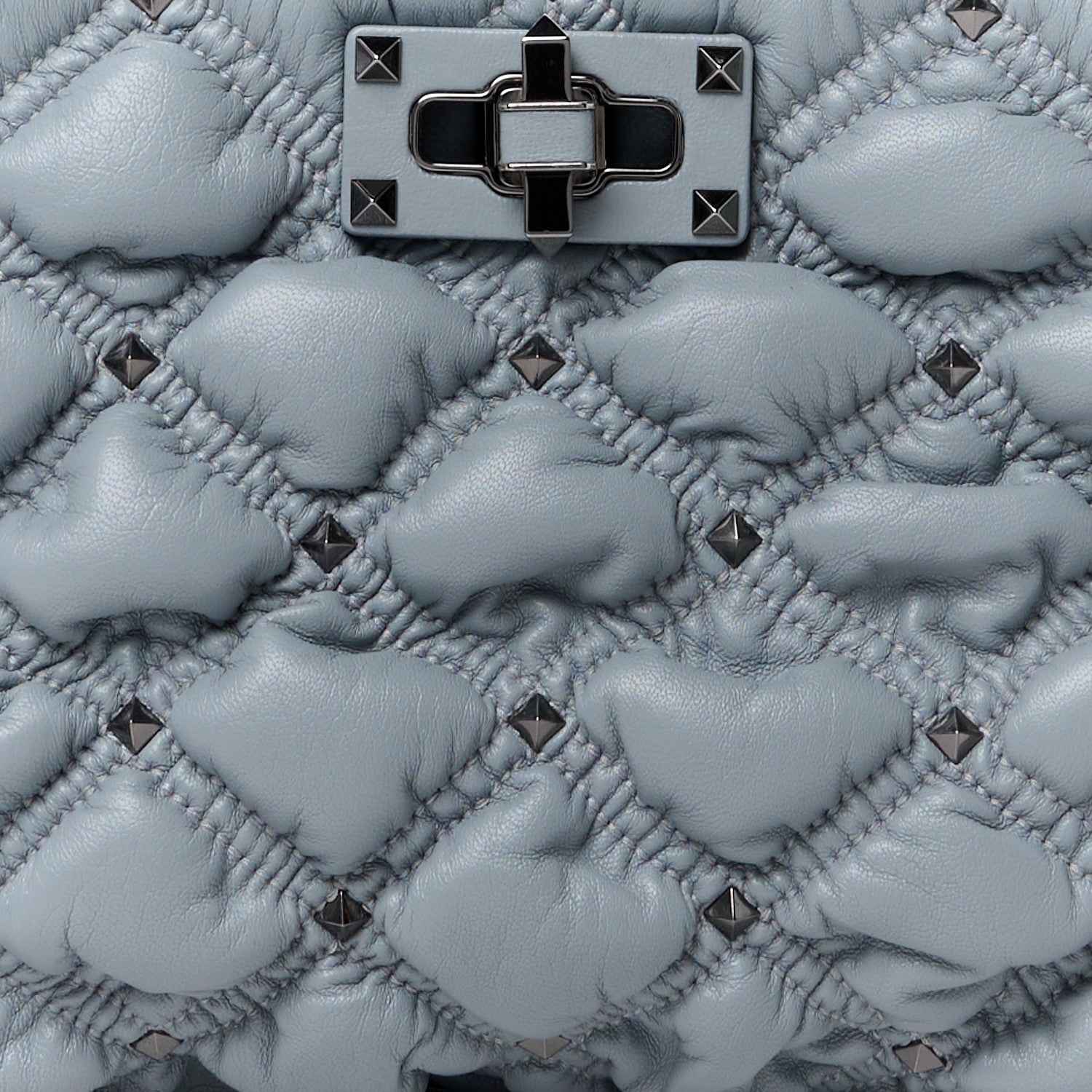 Valentino Garavani Nappa Spikeme Clutch Nuage 8 of 11