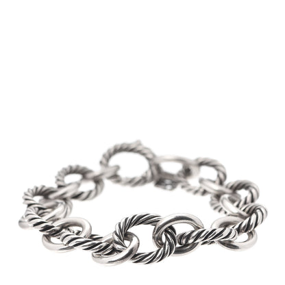 David Yurman Sterling Silver 10mm Medium Oval Link Bracelet 1 of 5