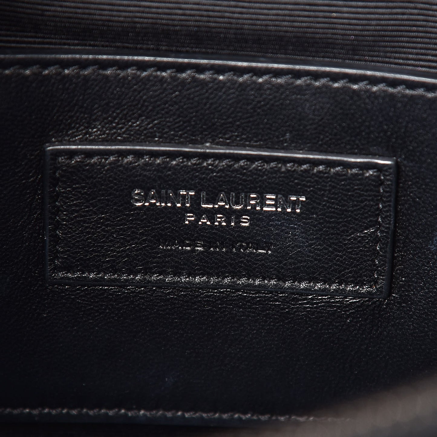 Sheepskin Matelasse Chevron Monogram Large College Satchel Black