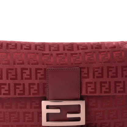 Fendi Zucchino Baguette Burgundy 14 of 14