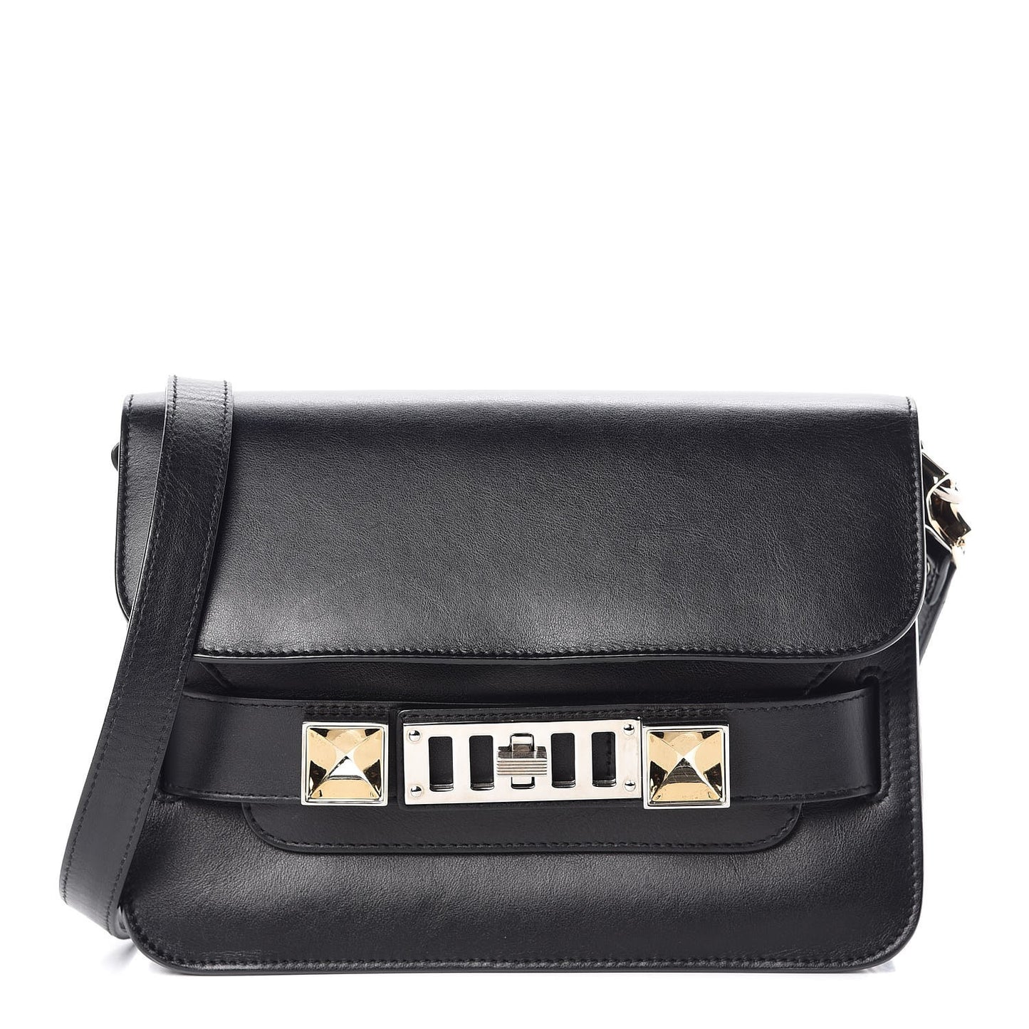 Calfskin Mini PS11 Classic Shoulder Bag Black