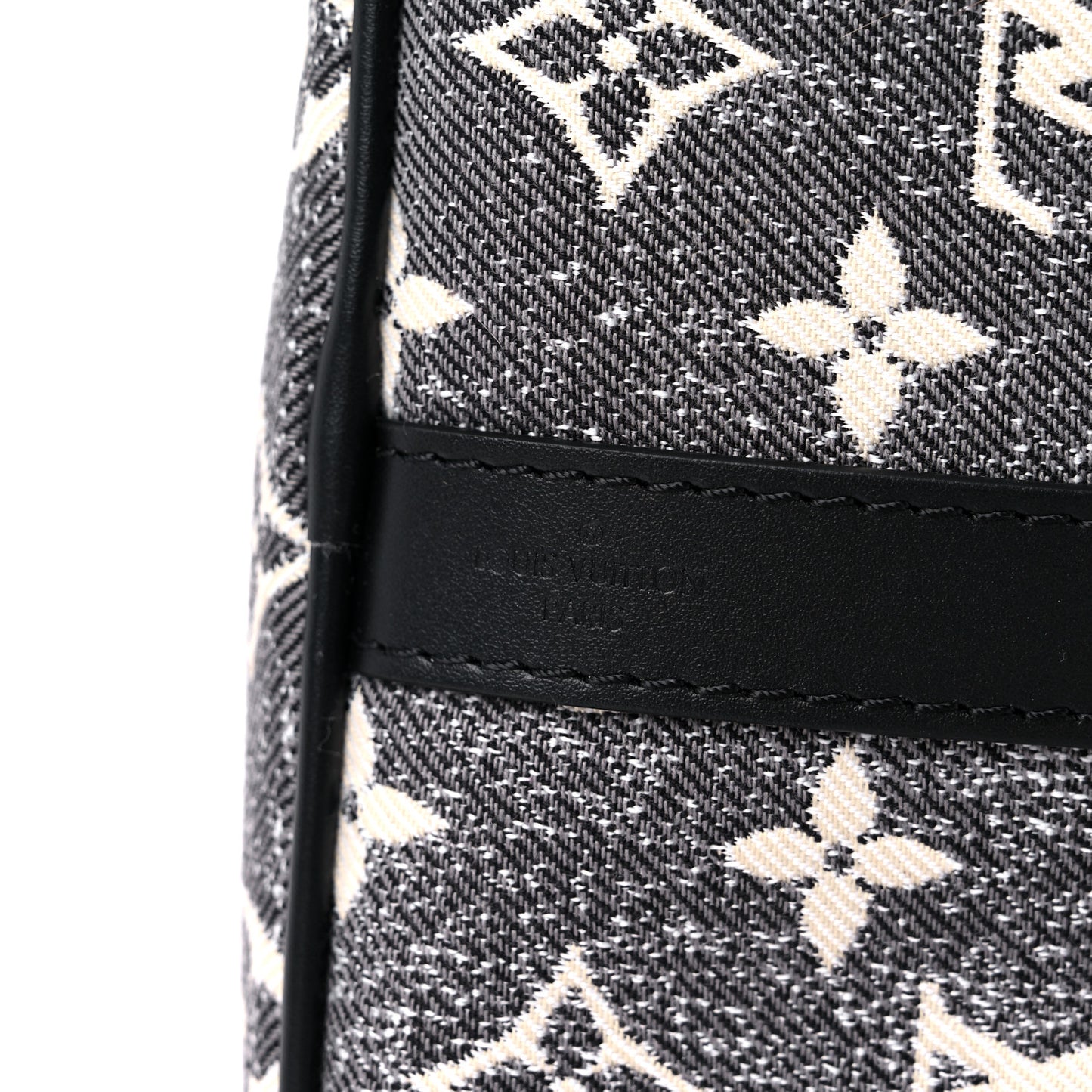 Denim Monogram Jacquard Speedy Bandouliere 25 Black