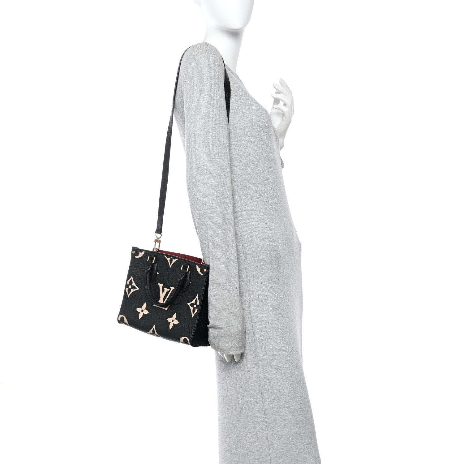 Louis Vuitton Empreinte Monogram Giant Onthego PM Black Beige 2 of 9