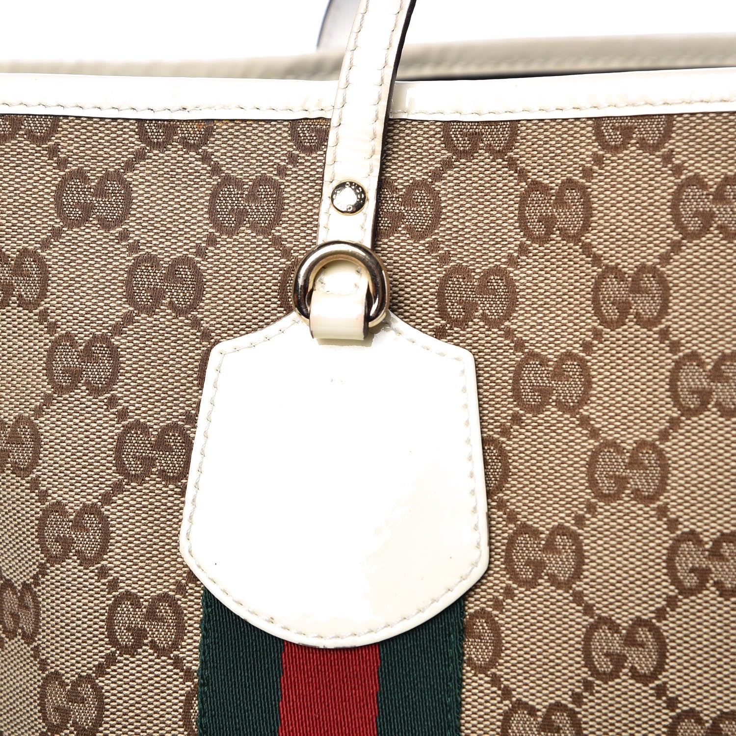 Gucci Monogram Web Large Jolie Tote White 10 of 24