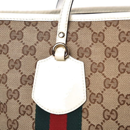 Gucci Monogram Web Large Jolie Tote White 10 of 24
