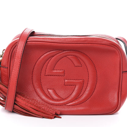 Gucci Pebbled Calfskin Small Soho Disco Bag Tabasco Red 6 of 8