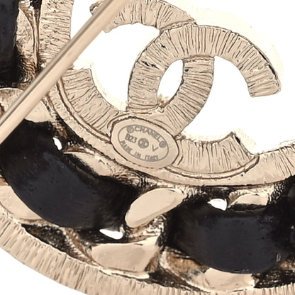 Chanel Lambskin Crystal 5 CC Brooch Gold 3 of 3