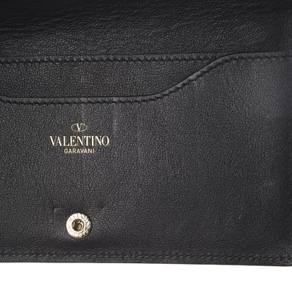 Valentino Garavani Vitello Rockstud Flap Wallet Black 5 of 5