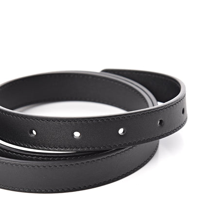 Gucci Calfskin Pearl Double G 20mm Belt 85 34 Black Cream 4 of 7