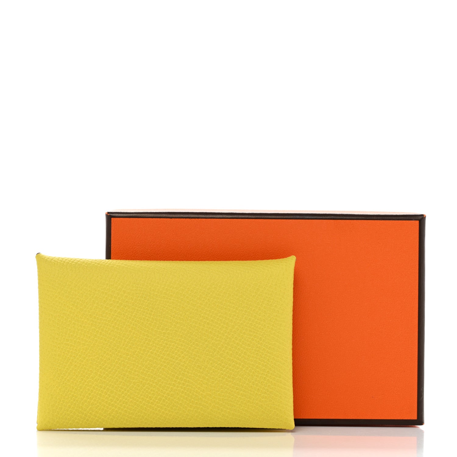 Hermes Epsom Calvi Card Case Lime 8 of 8