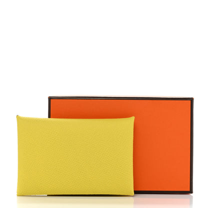 Hermes Epsom Calvi Card Case Lime 8 of 8