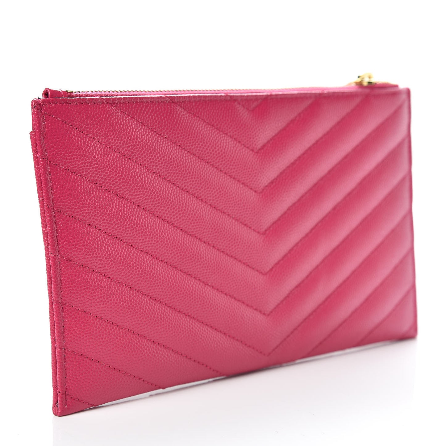 Grain De Poudre Chevron Monogram Bill Pouch Fresh Fuxia