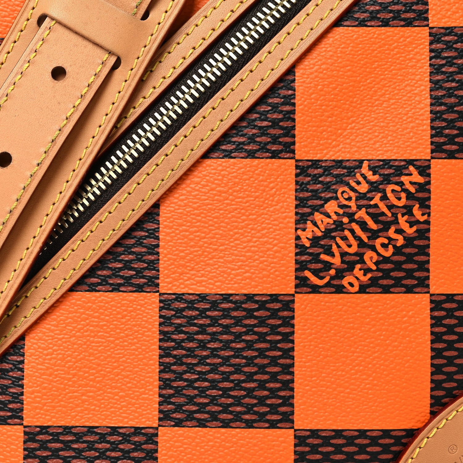Louis Vuitton Damier Pop Chess Messenger Orange 7 of 9