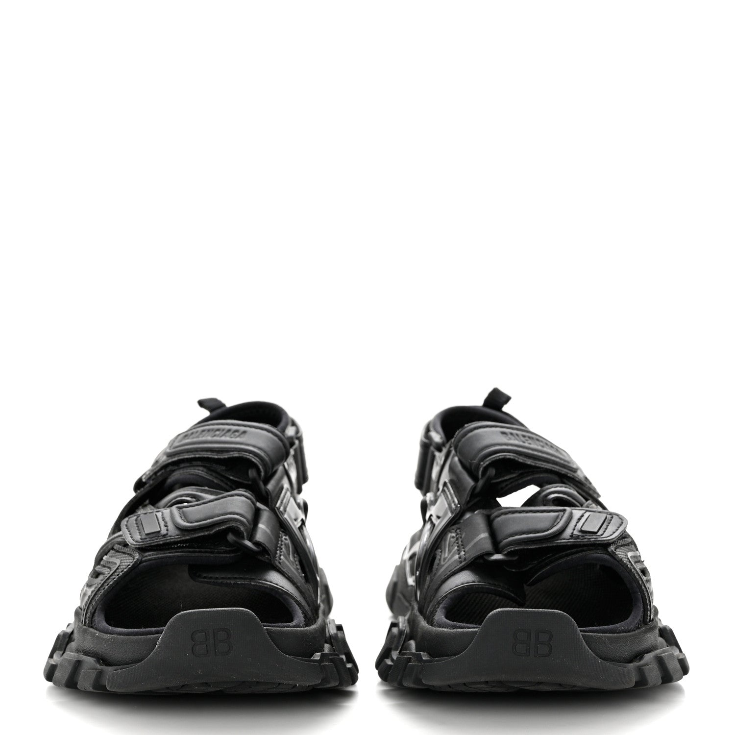Balenciaga Neoprene Rubber Womens Track Sandals 35 Black 2 of 8