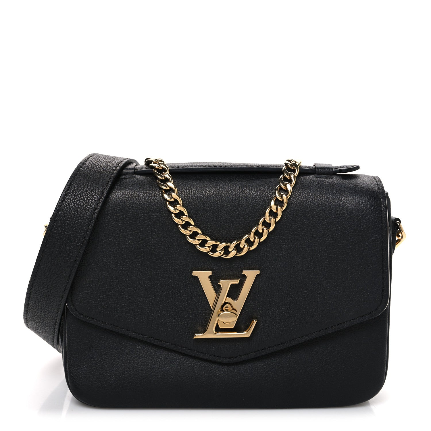 Louis Vuitton Grained Calfskin Lockme Oxford Black 1 of 10