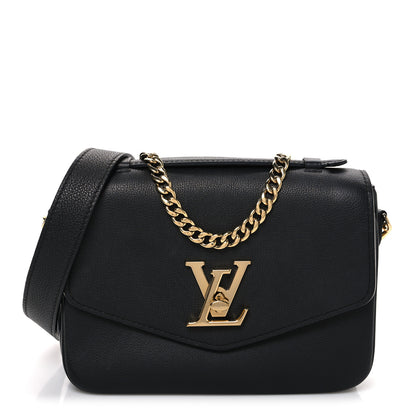 Louis Vuitton Grained Calfskin Lockme Oxford Black 1 of 10
