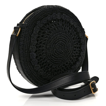 Saint Laurent Raffia Sac Round Black 3 of 8