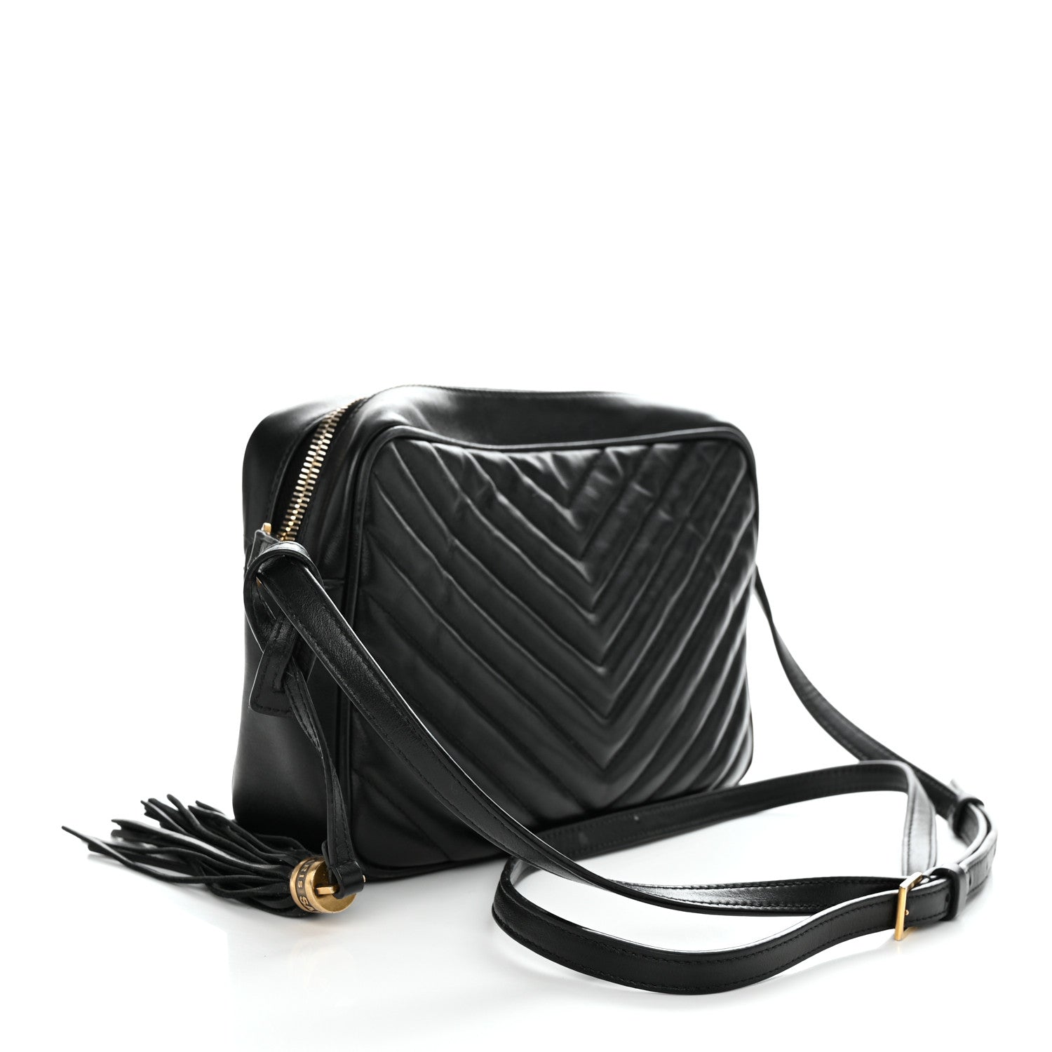 Saint Laurent Calfskin Matelasse Monogram Lou Camera Bag Black 2 of 16