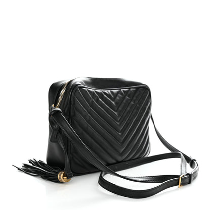 Saint Laurent Calfskin Matelasse Monogram Lou Camera Bag Black 2 of 16