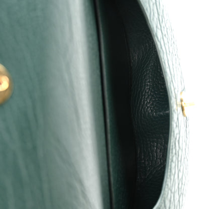 Burberry Grain Calfskin Small Chess Satchel Bag Vine 5 of 10