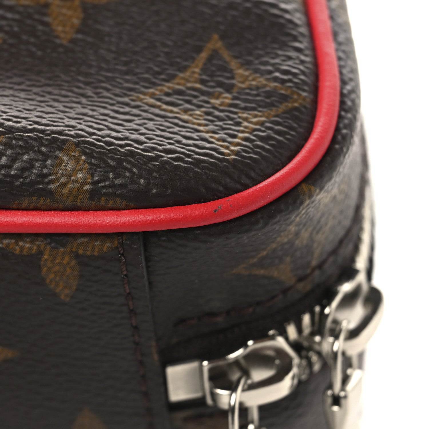 Louis Vuitton Monogram Macassar Nice Mini Rouge 7 of 7