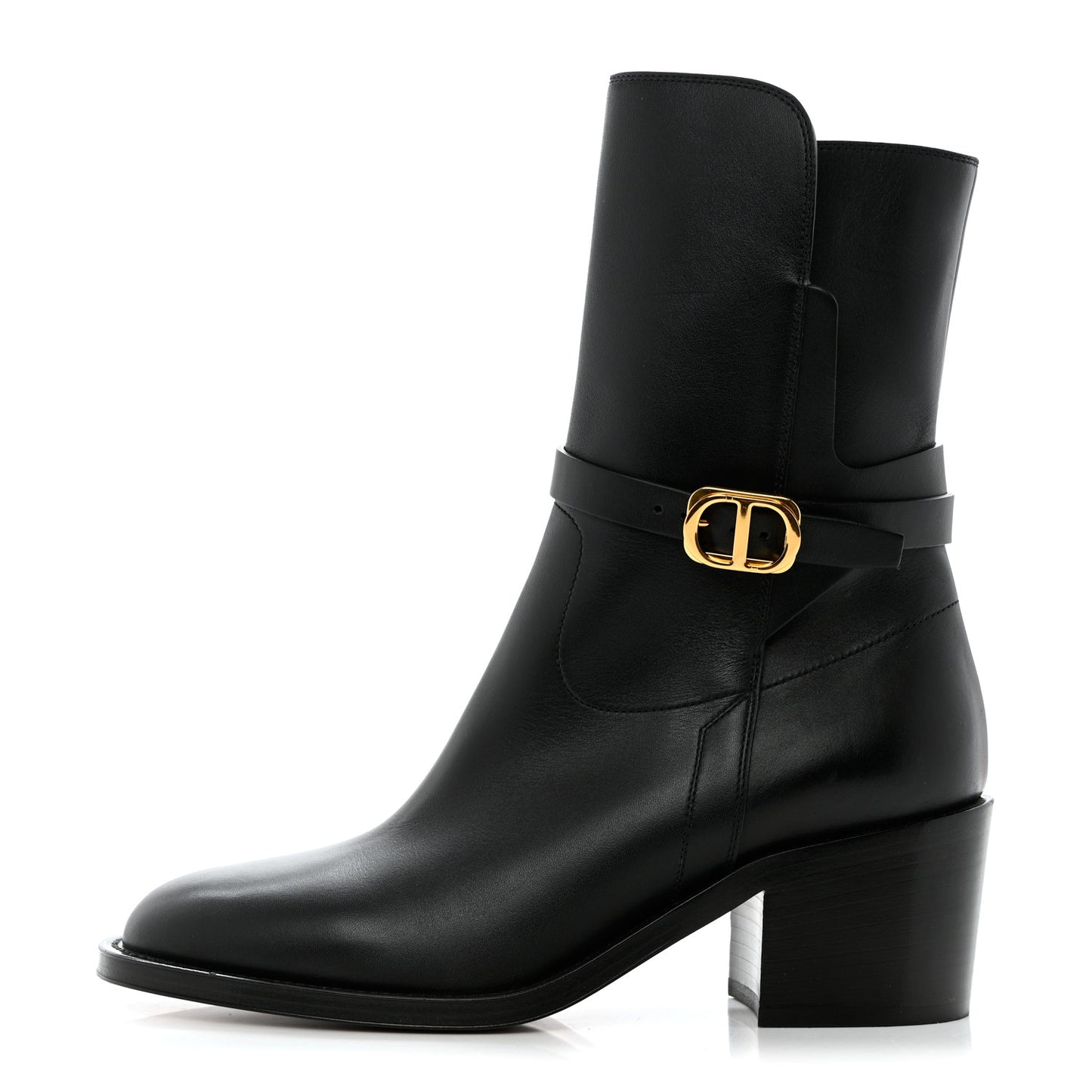 Calfskin Empreinte Ankle Boots 37 Black