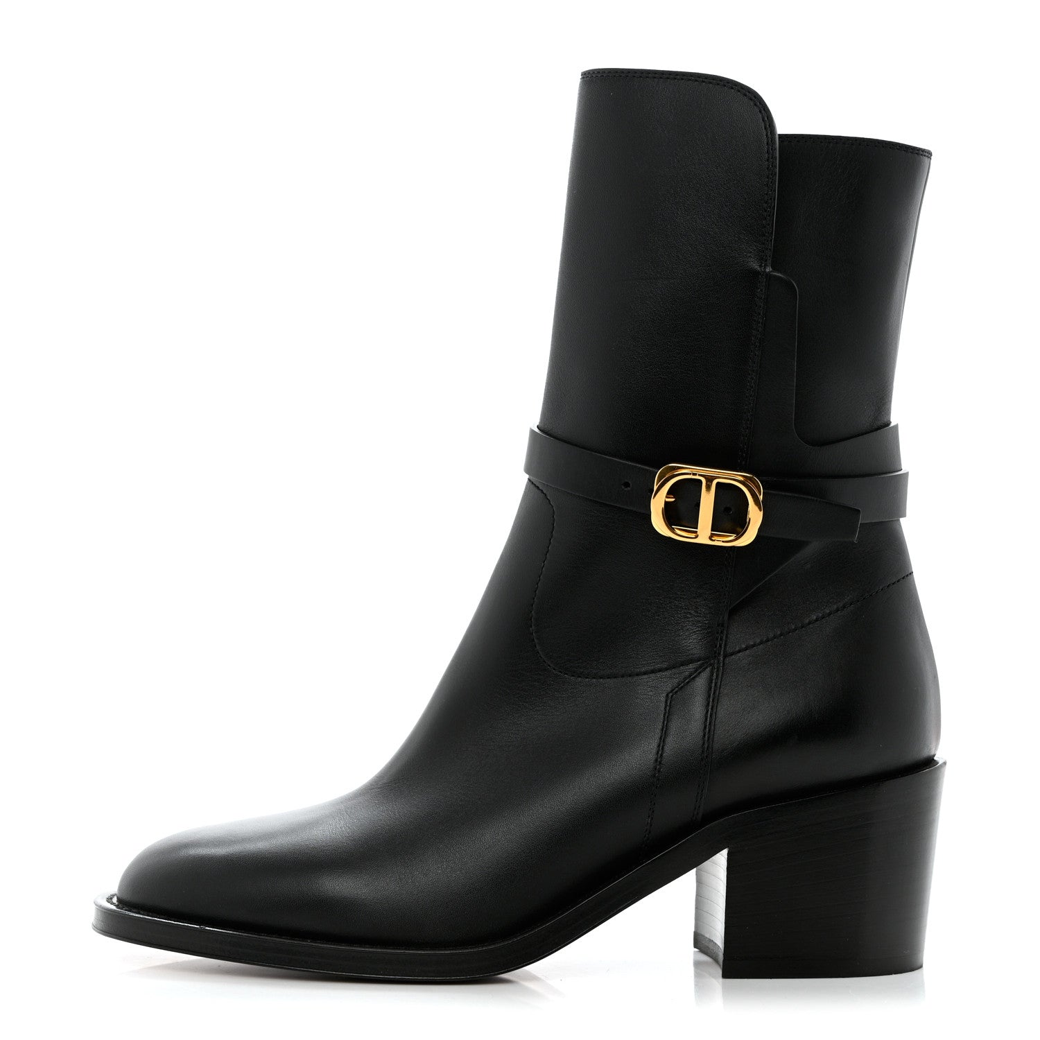 Christian Dior Calfskin Empreinte Ankle Boots 37 Black 1 of 11