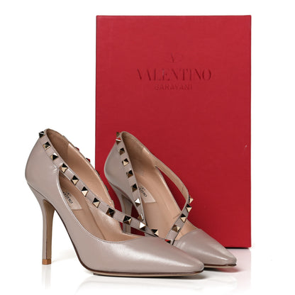 Valentino Garavani Nappa Rockstud Cross Strap D'Orsay 105mm Pumps 36.5 Poudre 11 of 11