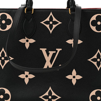 Louis Vuitton Empreinte Monogram Giant Onthego MM Black Beige 7 of 9