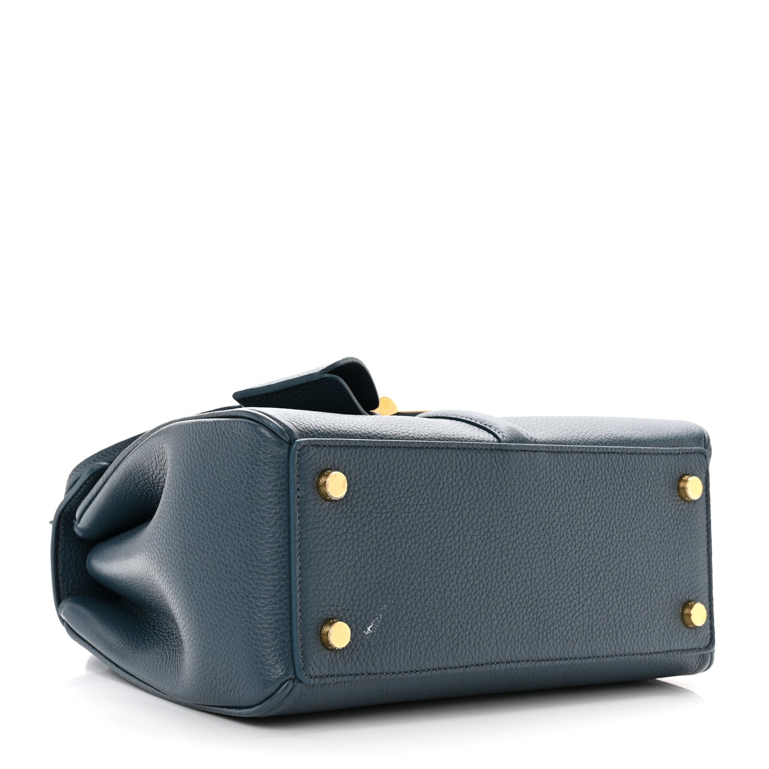 Celine Grained Calfskin Small 16 Top Handle Bag Petrol 4 of 14