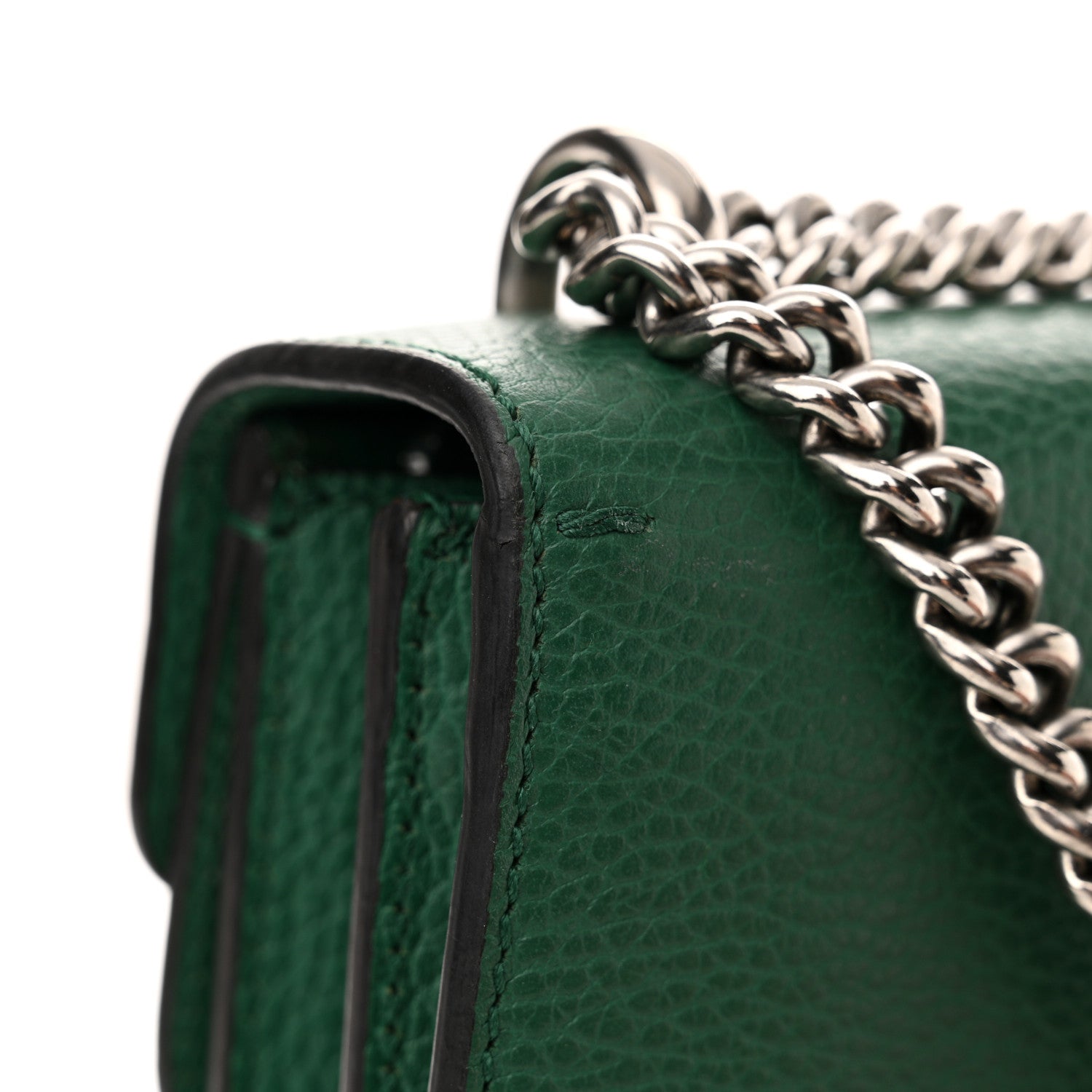 Gucci Pebbled Calfskin Small Dionysus Shoulder Bag Emerald 13 of 14