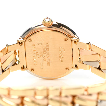 Cartier 18K Pink Yellow White Gold Diamond 27mm Trinity Quartz Watch 4 of 4