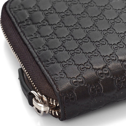 Gucci Microguccissima Large Zip Around Organizer Wallet Black 7 of 9