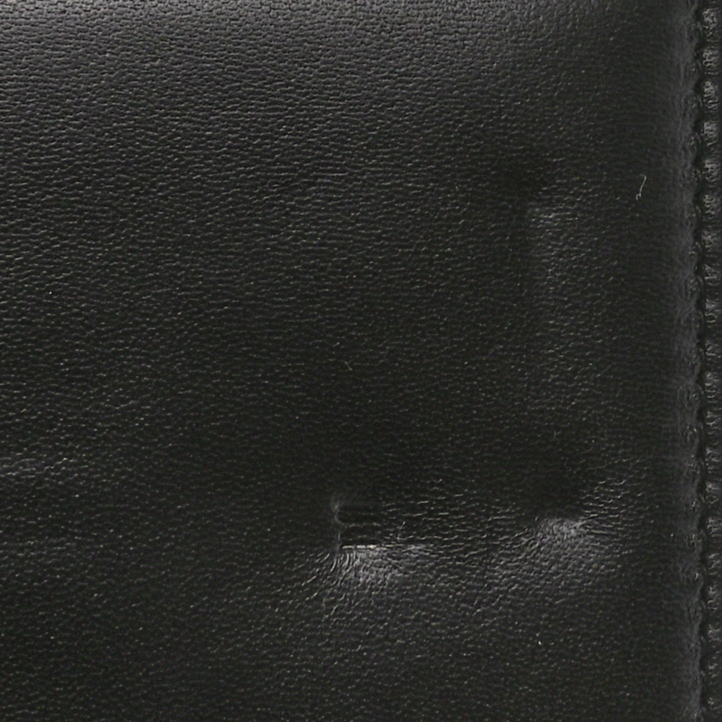 Calfskin Painted Chevron Embossed Boy Wallet On Chain WOC Black