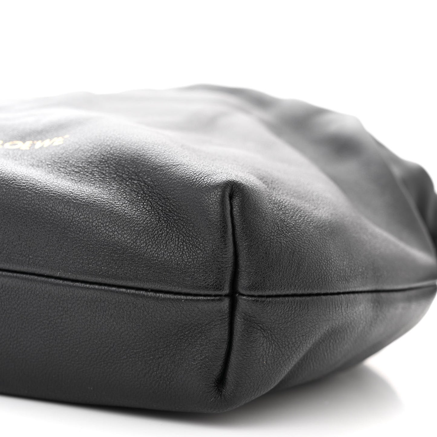 Mellow Nappa Donut Chain Mini Flamenco Knot Clutch Black