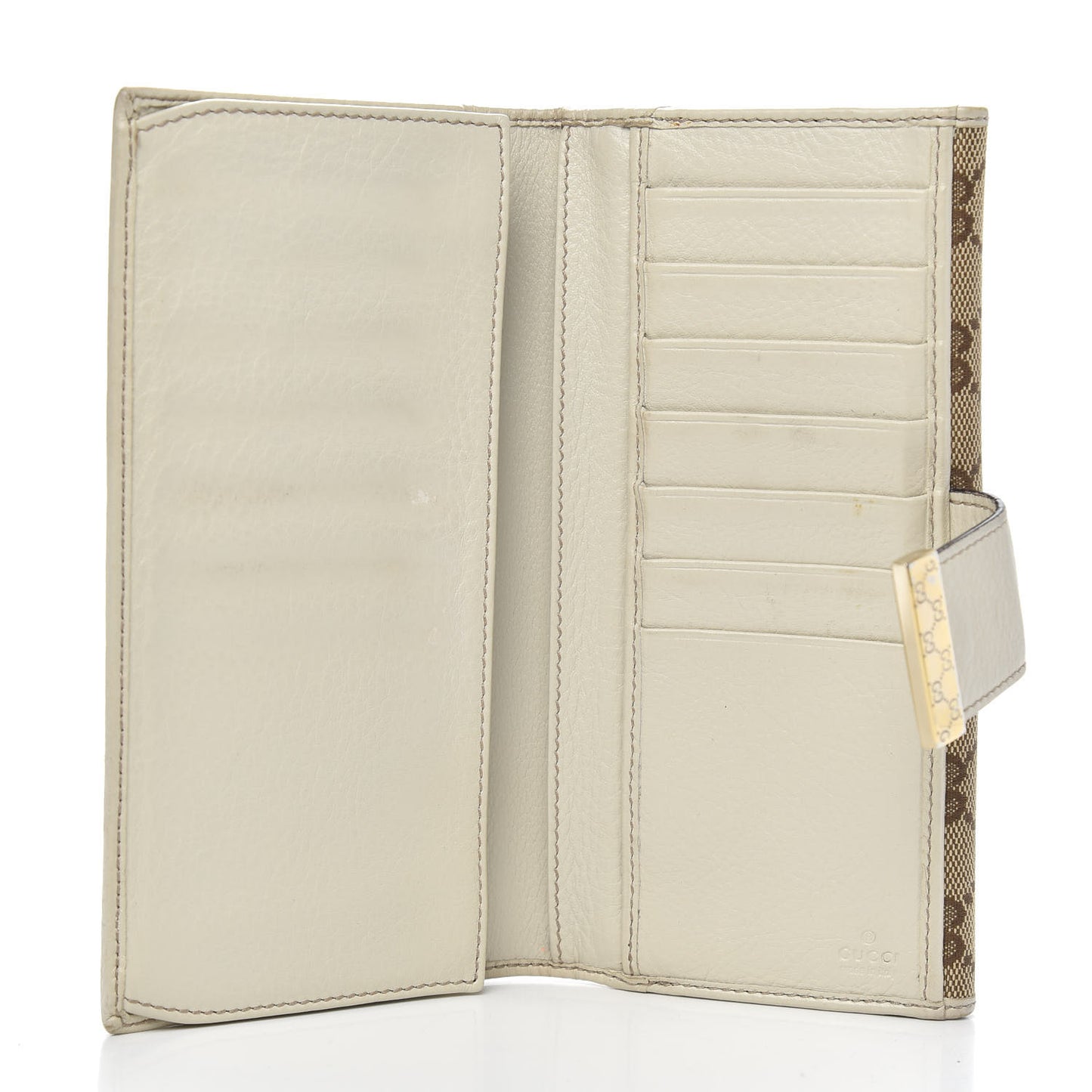 Monogram Icon Bar Continental Flap Wallet Off White