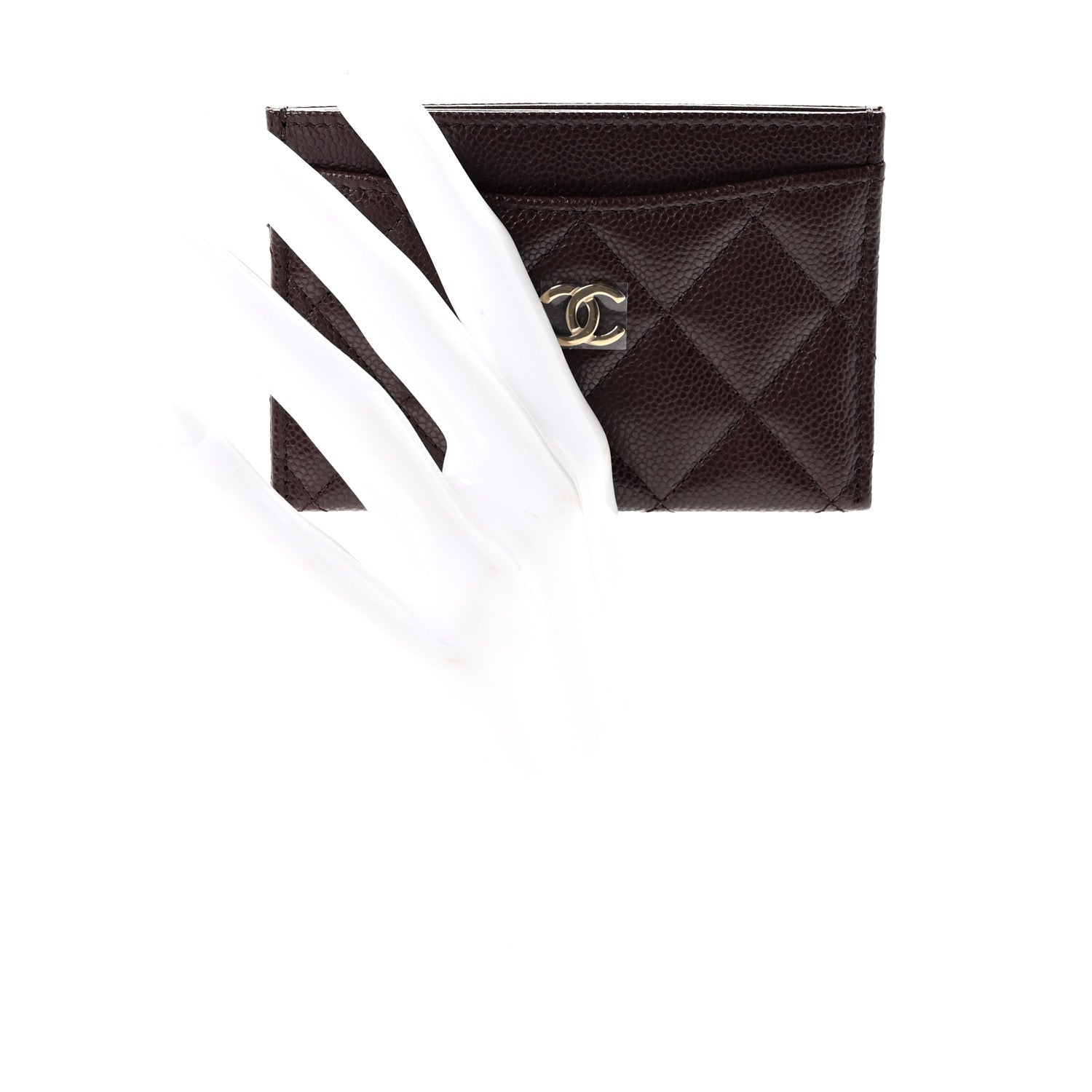 Chanel Caviar Quilted Card Holder Dark Brown 2 of 8