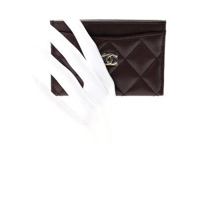 Chanel Caviar Quilted Card Holder Dark Brown 2 of 8