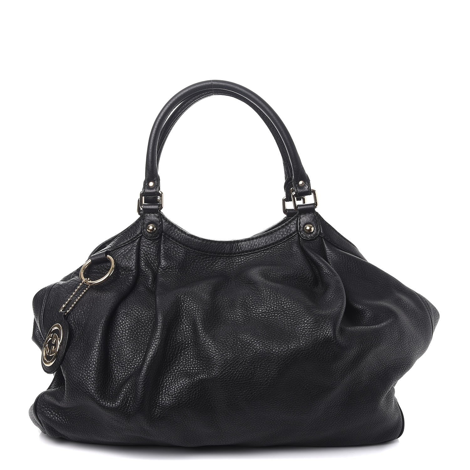 Gucci Pebbled Calfskin Large Sukey Tote Black 1 of 10