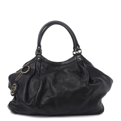 Gucci Pebbled Calfskin Large Sukey Tote Black 1 of 10