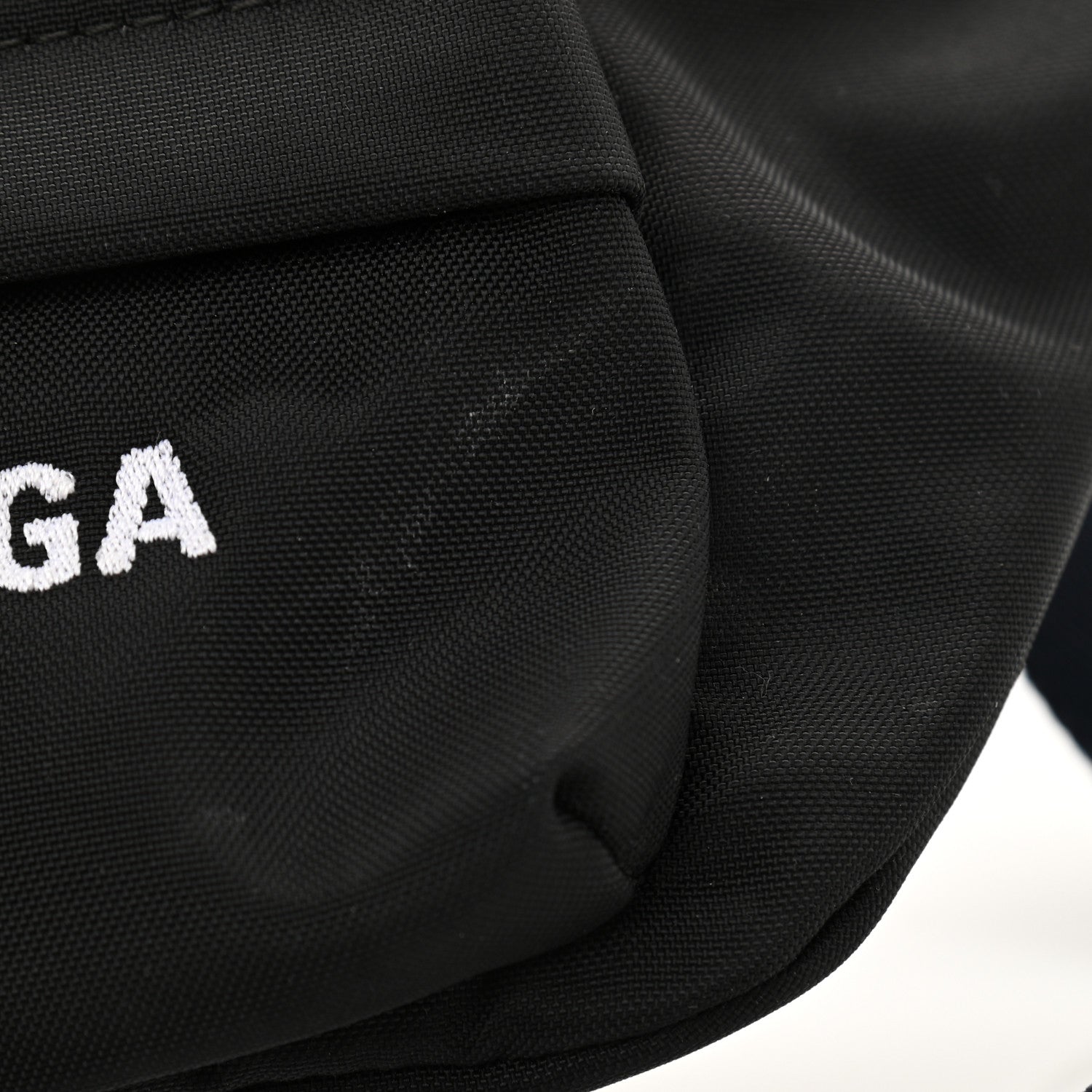 Balenciaga Sport Nylon Logo Embroidered Wheel Belt Bag Black White 10 of 10