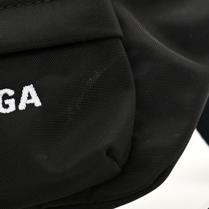 Balenciaga Sport Nylon Logo Embroidered Wheel Belt Bag Black White 10 of 10