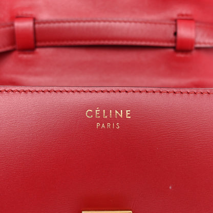 Celine Smooth Calfskin Small Classic Box Flap Bag Red 6 of 10