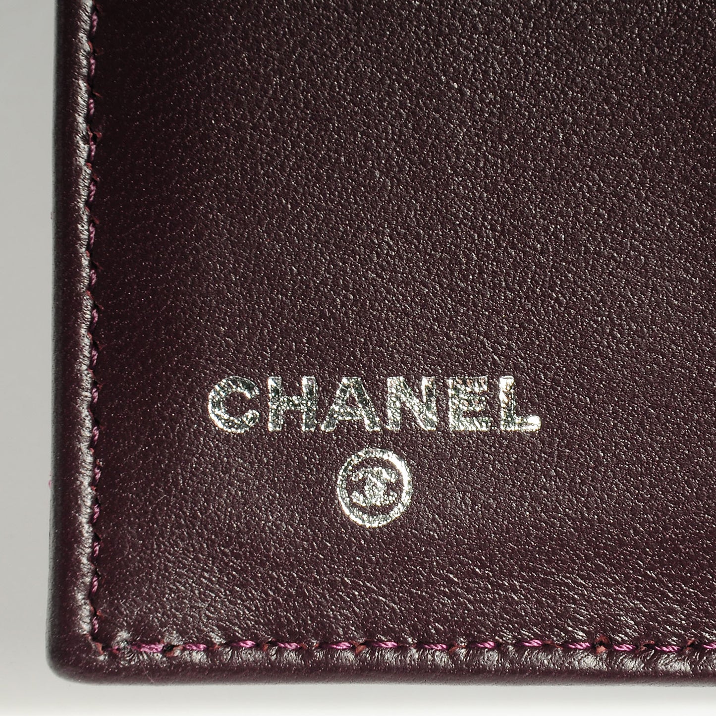 Lambskin Quilted Large Flap Wallet Plum