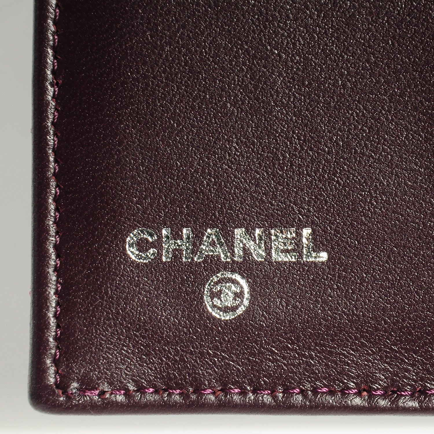 Chanel Lambskin Quilted Large Flap Wallet Plum 6 of 7