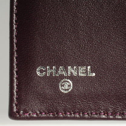 Chanel Lambskin Quilted Large Flap Wallet Plum 6 of 7